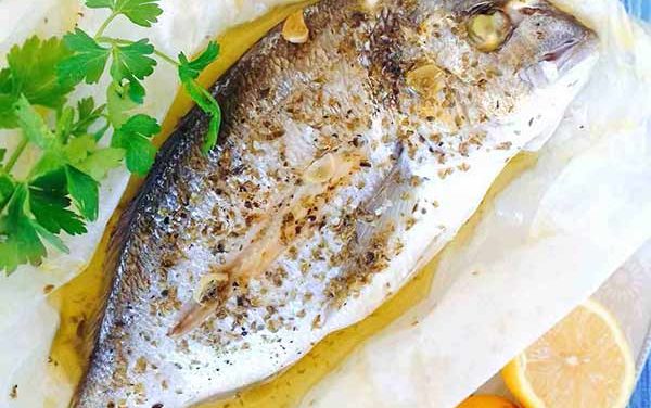 Oven baked Sea Bream (Tsipoura)